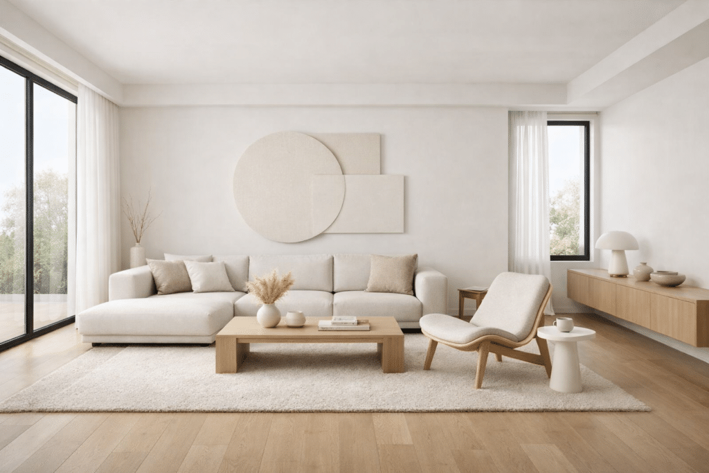 witte interieur met strak design